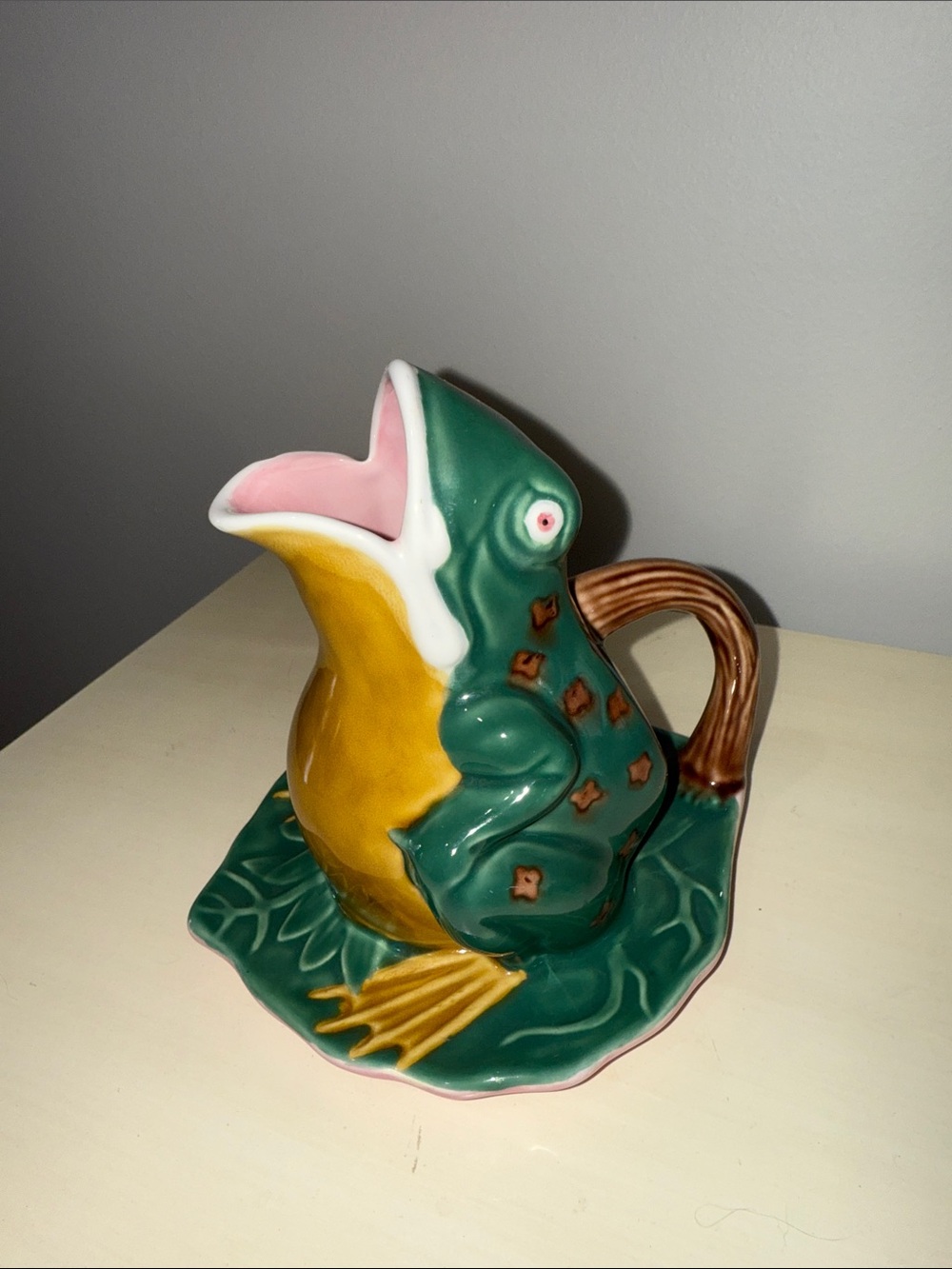 Vintage Jay Wilfred Sadek Ceramic Frog Pitcher